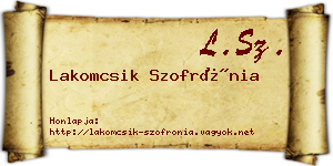 Lakomcsik Szofrónia névjegykártya